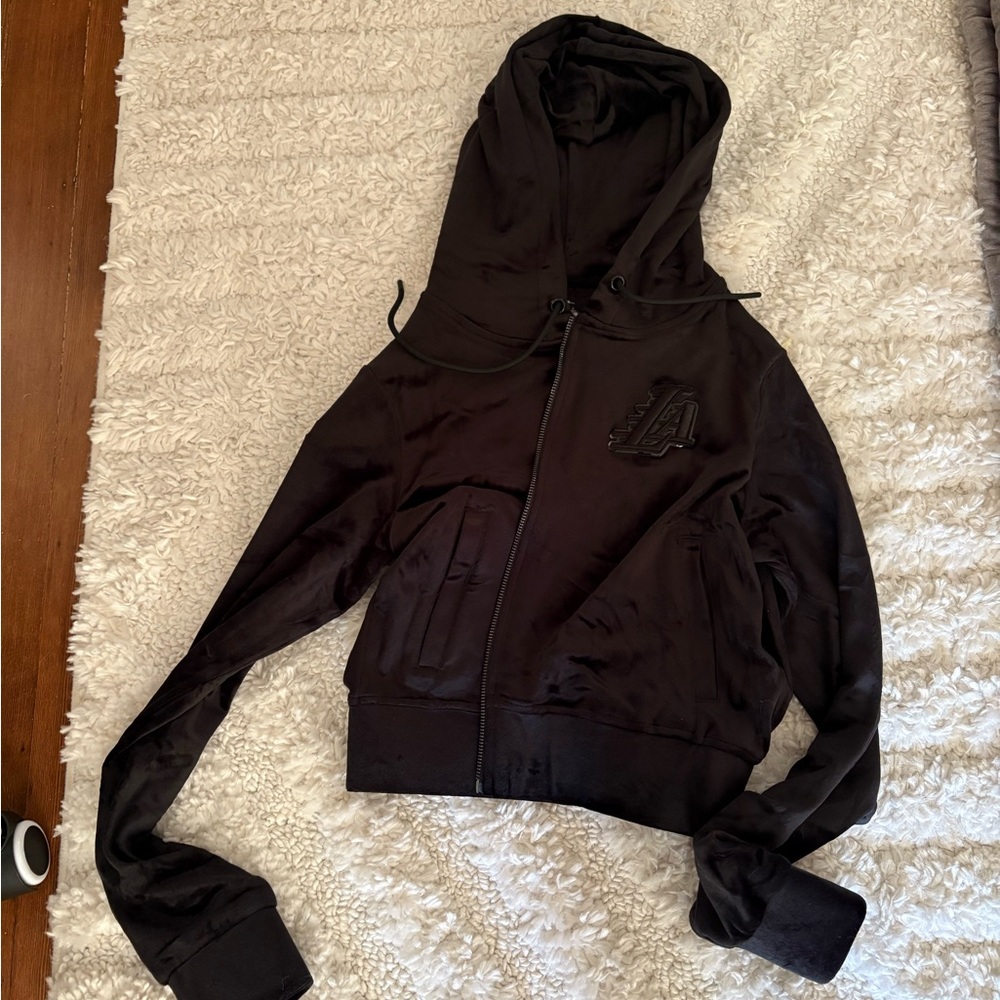 Lakers Black Hooded Women's Jacket